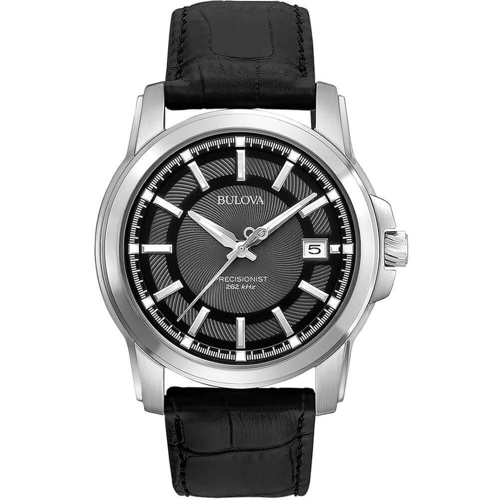 Bulova Precisionist Leather Strap Watch