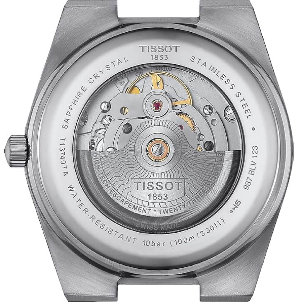 Tissot PRX Powermatic 80 Leather Blue Strap Watch 2