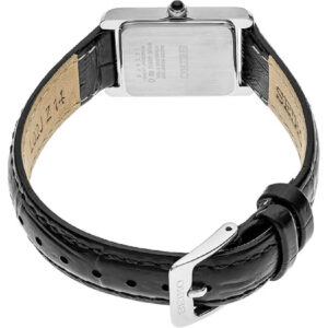 Seiko Tank Essentials Leather Strap Watch 3